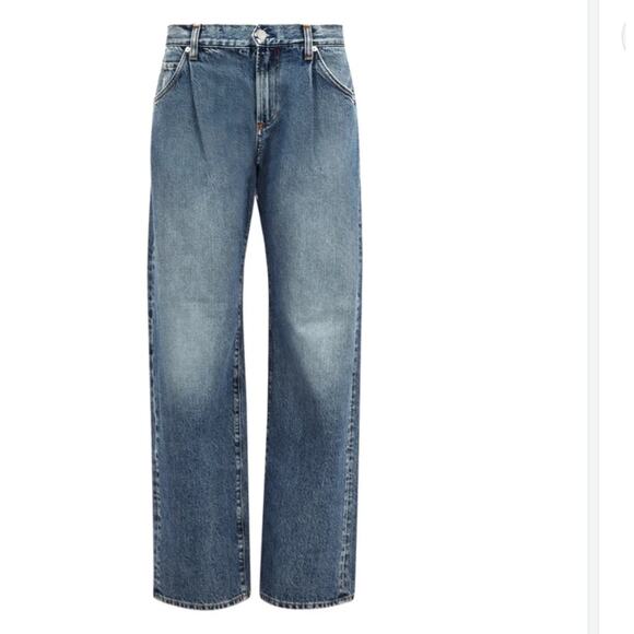 NEW Daily Blue Adriano Goldshmied Love Pleated High Waisted Jean Storm 26 - Picture 2 of 12